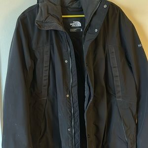 Men’s hooded North Face, XL, Black